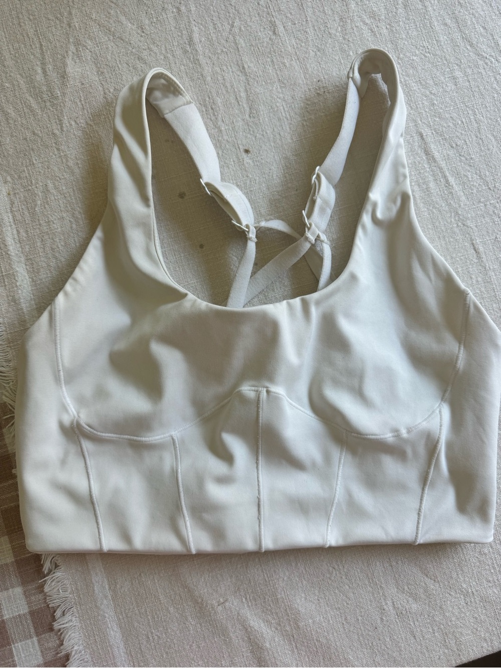 FP Movement by Free People White Cropped Sports Bra Tank